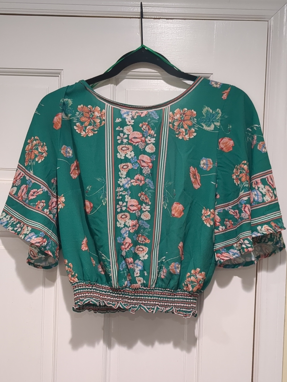 Floral Peasant Crop Top